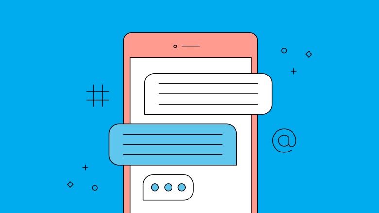 An illustration of a church chat thread on a phone